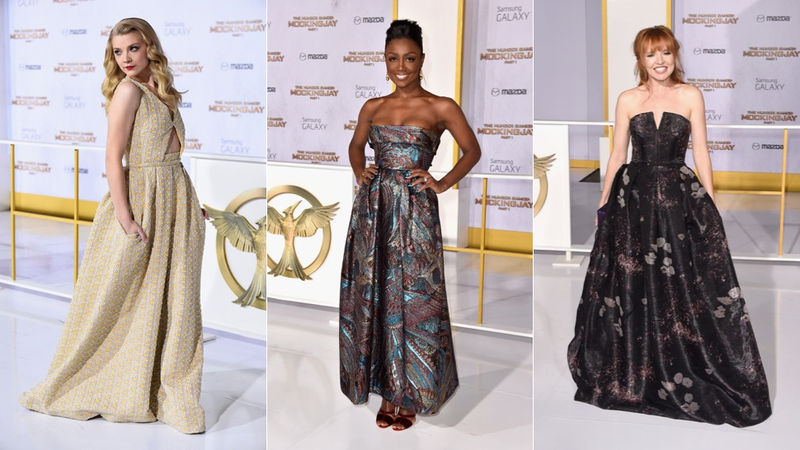 Illustration for article titled Pageant, Prints & Gold at The Hunger Games: Mockingjay Premiere